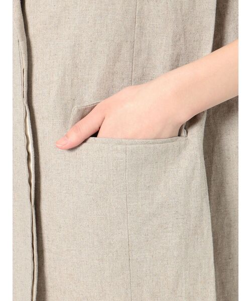 Ungrid（アングリッド）の「リネン混ノースリジャケット（テーラードジャケット・レディース・チャコールグレー/ベージュ・FREE）」の19枚目の写真