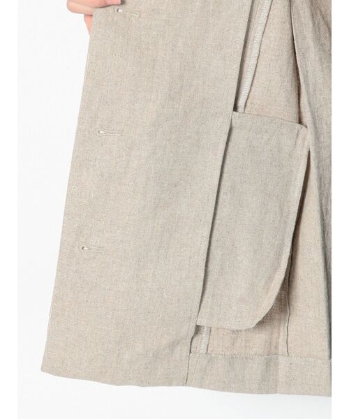 Ungrid（アングリッド）の「リネン混ノースリジャケット（テーラードジャケット・レディース・チャコールグレー/ベージュ・FREE）」の20枚目の写真