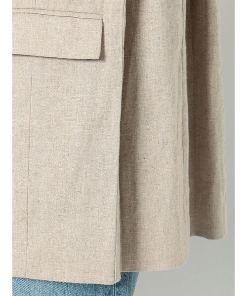 Ungrid（アングリッド）の「リネン混ノースリジャケット（テーラードジャケット・レディース・チャコールグレー/ベージュ・FREE）」の21枚目の写真