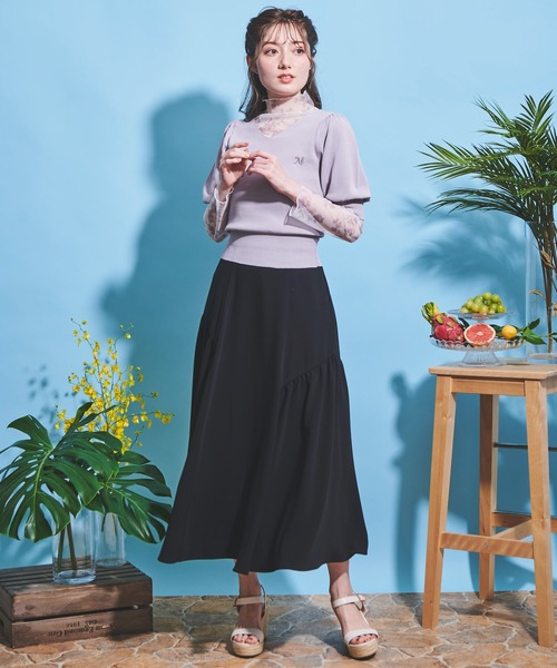 NOELA（ノエラ）の「切替スカート（スカート・レディース・ブラック/ベージュ/ピンク・S/M）」の4枚目の写真