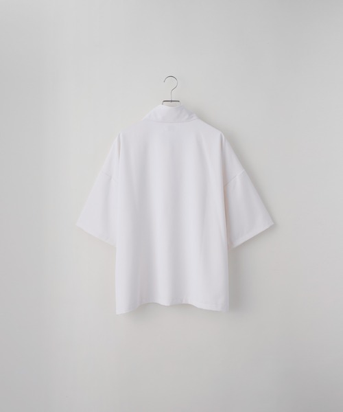 Loose/ルース（ルース）の「ドレープトロミ ハーフジップオーバーシャツティー（シャツ/ブラウス・メンズ・ライトグレー/ブラック/グレイッシュブルー/オフホワイト/ダークブルー/ブルーグレー/チャコールグレー/ホワイト・S/M/L/XS）」の15枚目の写真