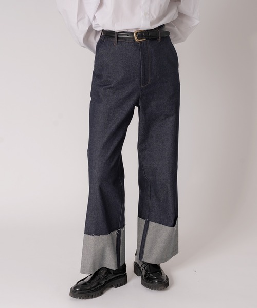 ONCILY（オンシェリー）の「【SET UP可能】ROLL UP DENIM PANTS / ロールアップデニムパンツ（デニムパンツ・メンズ・ナチュラル/ブラック/インディゴブルー・MEDIUM/LARGE/SMALL）」の3枚目の写真