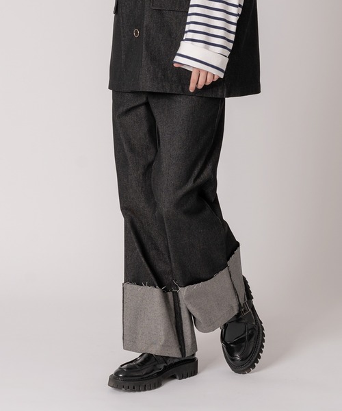 ONCILY（オンシェリー）の「【SET UP可能】ROLL UP DENIM PANTS / ロールアップデニムパンツ（デニムパンツ・メンズ・ナチュラル/ブラック/インディゴブルー・MEDIUM/LARGE/SMALL）」の16枚目の写真