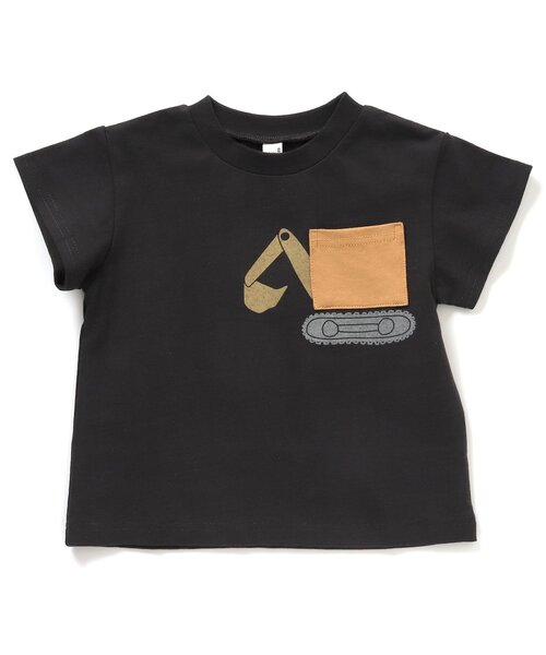 apres les cours（アプレレクール）の「【WEB限定】ポケットモチーフTシャツ（Tシャツ/カットソー・キッズ・チャコール/ベージュ/ラベンダー/グリーン/アイボリー・80/90/100/110/120/130）」の3枚目の写真