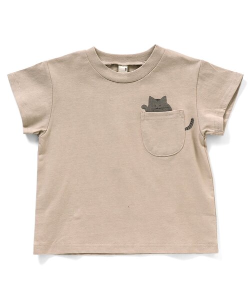 apres les cours（アプレレクール）の「【WEB限定】ポケットモチーフTシャツ（Tシャツ/カットソー・キッズ・チャコール/ベージュ/ラベンダー/グリーン/アイボリー・80/90/100/110/120/130）」の8枚目の写真
