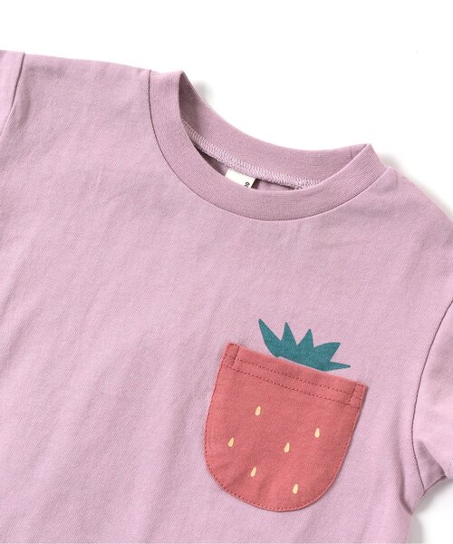 apres les cours（アプレレクール）の「【WEB限定】ポケットモチーフTシャツ（Tシャツ/カットソー・キッズ・チャコール/ベージュ/ラベンダー/グリーン/アイボリー・80/90/100/110/120/130）」の9枚目の写真