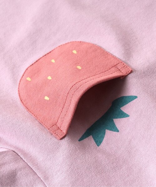 apres les cours（アプレレクール）の「【WEB限定】ポケットモチーフTシャツ（Tシャツ/カットソー・キッズ・チャコール/ベージュ/ラベンダー/グリーン/アイボリー・80/90/100/110/120/130）」の10枚目の写真