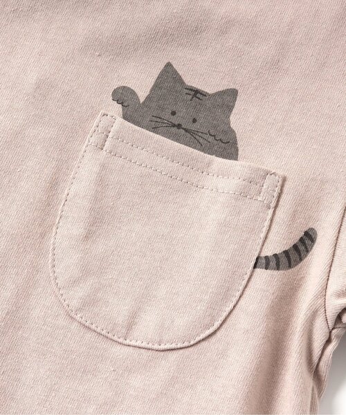 apres les cours（アプレレクール）の「【WEB限定】ポケットモチーフTシャツ（Tシャツ/カットソー・キッズ・チャコール/ベージュ/ラベンダー/グリーン/アイボリー・80/90/100/110/120/130）」の11枚目の写真