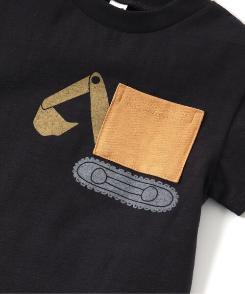 apres les cours（アプレレクール）の「【WEB限定】ポケットモチーフTシャツ（Tシャツ/カットソー・キッズ・チャコール/ベージュ/ラベンダー/グリーン/アイボリー・80/90/100/110/120/130）」の12枚目の写真