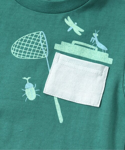 apres les cours（アプレレクール）の「【WEB限定】ポケットモチーフTシャツ（Tシャツ/カットソー・キッズ・チャコール/ベージュ/ラベンダー/グリーン/アイボリー・80/90/100/110/120/130）」の13枚目の写真