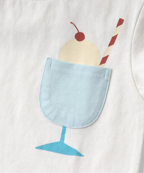 apres les cours（アプレレクール）の「【WEB限定】ポケットモチーフTシャツ（Tシャツ/カットソー・キッズ・チャコール/ベージュ/ラベンダー/グリーン/アイボリー・80/90/100/110/120/130）」の14枚目の写真