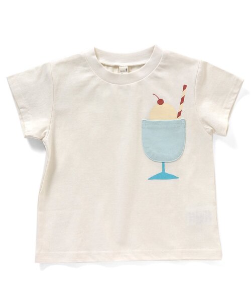 apres les cours（アプレレクール）の「【WEB限定】ポケットモチーフTシャツ（Tシャツ/カットソー・キッズ・チャコール/ベージュ/ラベンダー/グリーン/アイボリー・80/90/100/110/120/130）」の16枚目の写真