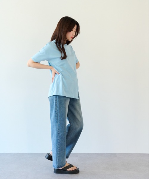 ECRIRE(エクリール)の「【yunコラボ】アシンメトリースリットカットソー(Tシャツ/カットソー・レディース・ホワイト/ブラック/ブルー・M/L)」の18枚目の写真