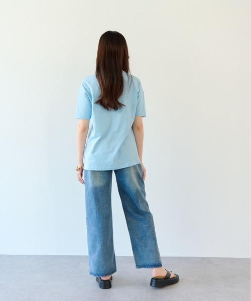 ECRIRE(エクリール)の「【yunコラボ】アシンメトリースリットカットソー(Tシャツ/カットソー・レディース・ホワイト/ブラック/ブルー・M/L)」の20枚目の写真