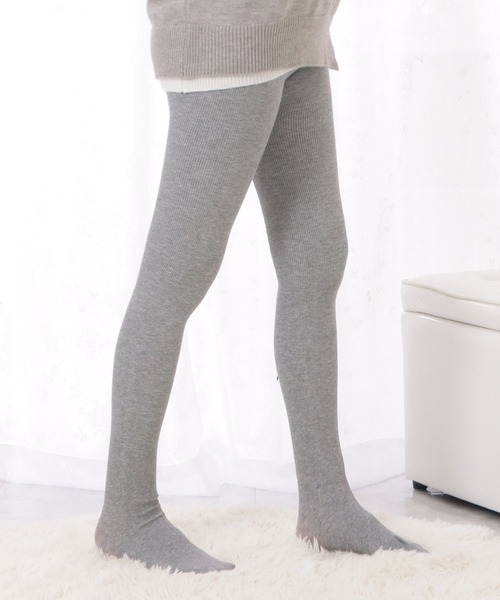 Lace Ladies（レースレディース）の「選べるリブカラータイツ・トレンカ（タイツ/ストッキング・レディース・ブラック系1/グレー系1/ライトグレー系2/ブラック系3/ライトグレー系4/ライトグレー系1/ブラック系2/ライトグレー系3/ブラック系4/グレー系2/グレー系3/グレー系4・FREE）」の7枚目の写真