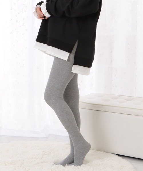 Lace Ladies（レースレディース）の「選べるリブカラータイツ・トレンカ（タイツ/ストッキング・レディース・ブラック系1/グレー系1/ライトグレー系2/ブラック系3/ライトグレー系4/ライトグレー系1/ブラック系2/ライトグレー系3/ブラック系4/グレー系2/グレー系3/グレー系4・FREE）」の20枚目の写真