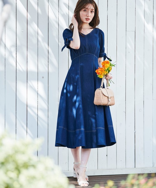 NOELA（ノエラ）の「デニムワンピース（ワンピース・レディース・ベージュ/インディゴブルー/ダークインディゴブルー・S/M）」の13枚目の写真