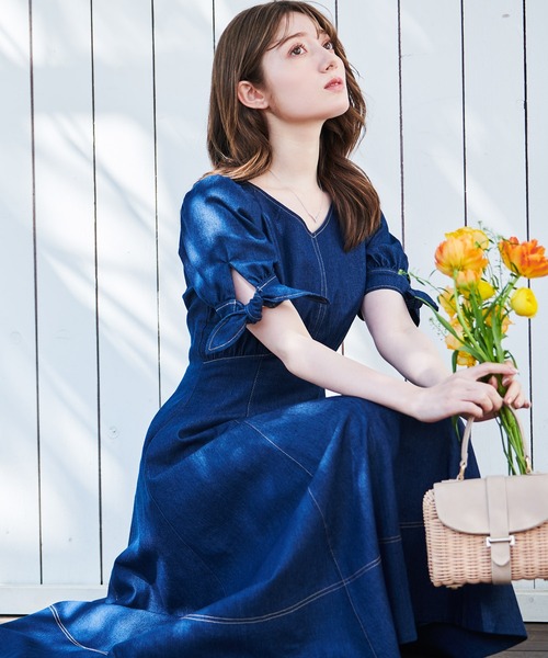 NOELA（ノエラ）の「デニムワンピース（ワンピース・レディース・ベージュ/インディゴブルー/ダークインディゴブルー・S/M）」の18枚目の写真