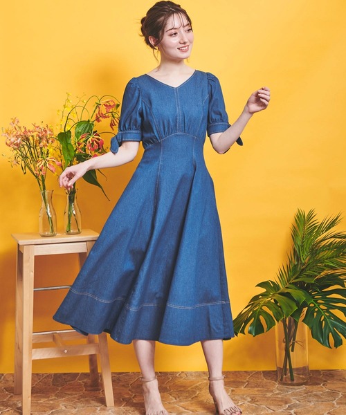 NOELA（ノエラ）の「デニムワンピース（ワンピース・レディース・ベージュ/インディゴブルー/ダークインディゴブルー・S/M）」の16枚目の写真