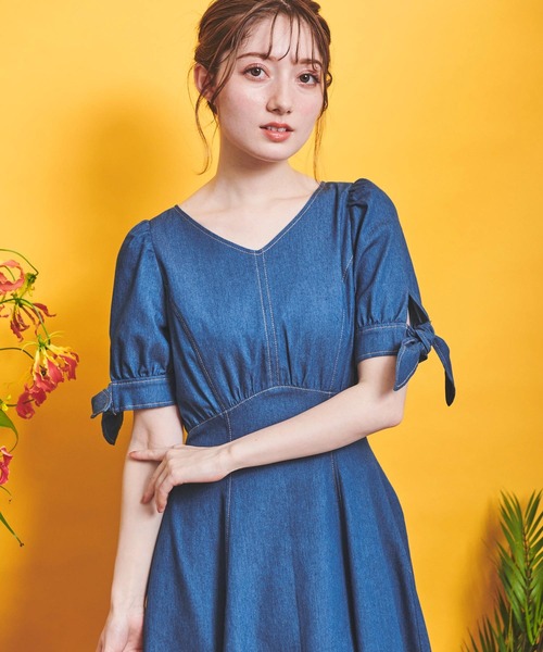 NOELA（ノエラ）の「デニムワンピース（ワンピース・レディース・ベージュ/インディゴブルー/ダークインディゴブルー・S/M）」の11枚目の写真