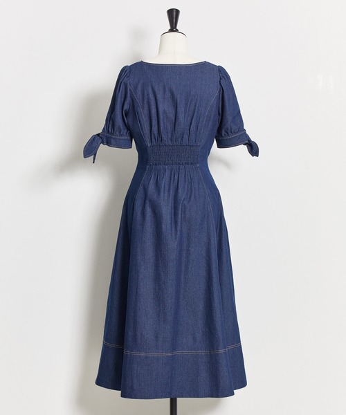 NOELA（ノエラ）の「デニムワンピース（ワンピース・レディース・ベージュ/インディゴブルー/ダークインディゴブルー・S/M）」の7枚目の写真