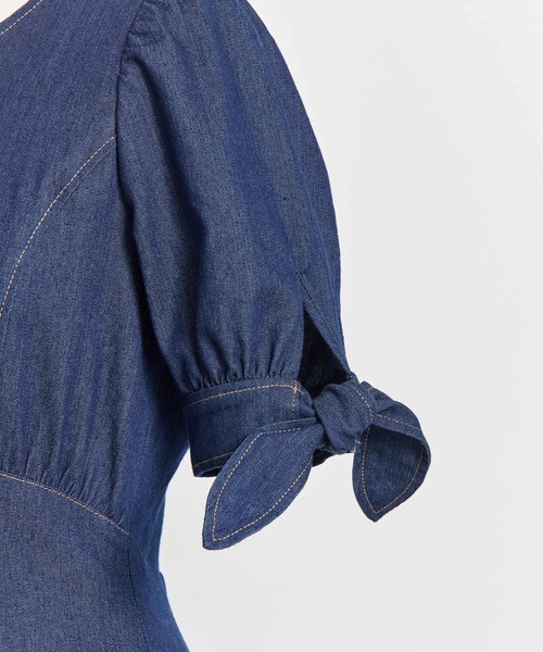 NOELA（ノエラ）の「デニムワンピース（ワンピース・レディース・ベージュ/インディゴブルー/ダークインディゴブルー・S/M）」の15枚目の写真