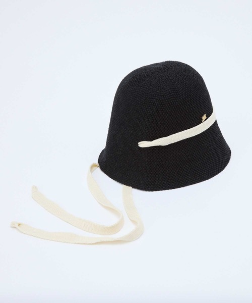 one after another NICE CLAUP(ワンアフターアナザーナイスクラップ)の「NCエンブレム付きクローシュハット(ハット・レディース・アイボリー/ブラック・FREE)」の10枚目の写真