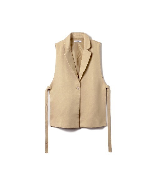 COCOMOMO（ココモモ）の「サイドベルトデザイン ジレ ベスト（ベスト・レディース・ベージュ/ブラック/ホワイト/アイボリー・L/M）」の18枚目の写真