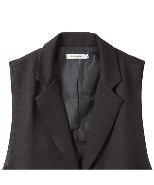 COCOMOMO（ココモモ）の「サイドベルトデザイン ジレ ベスト（ベスト・レディース・ベージュ/ブラック/ホワイト/アイボリー・L/M）」の22枚目の写真