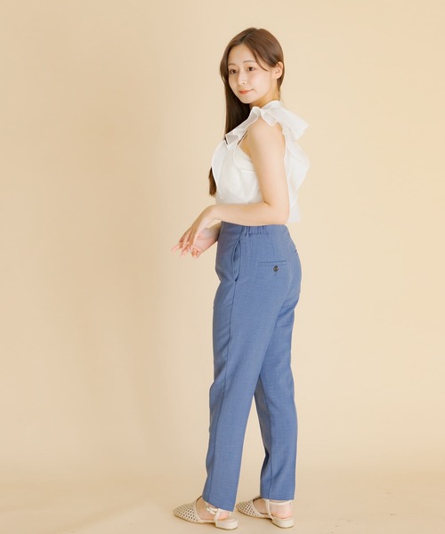 HEYUMM(ヘユム)の「シアーラッフルブラウス(シャツ/ブラウス・レディース・ベージュ/オフホワイト/ブラック・ONE)」の8枚目の写真