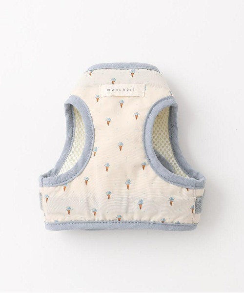 moncheri（モンシェリ）の「冷感アイスクリーム柄ハーネス+リードSET【接触冷感・ワンタッチ着脱・サイズ調整可能・８㎏まで対応】（リード/ハーネス/首輪・レディース・ピンク/ブルー・S/M/L/XL）」の2枚目の写真