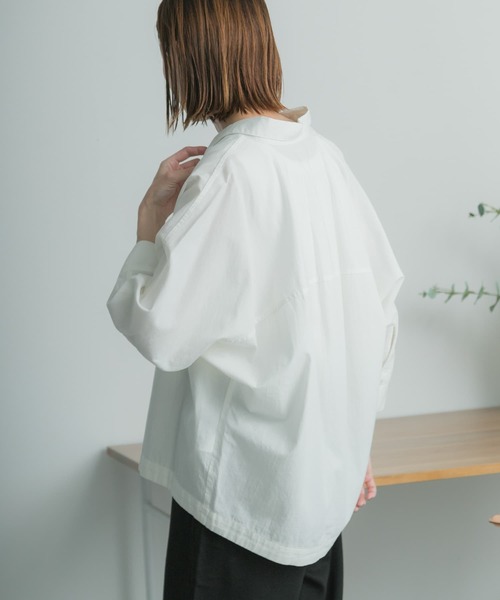 FORK&SPOON（フォークアンドスプーン）の「FORK&SPOON　7分袖ドルマンシャツ（シャツ/ブラウス・レディース・オフホワイト/グレー/ネイビー・1）」の11枚目の写真