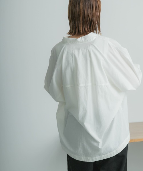 FORK&SPOON（フォークアンドスプーン）の「FORK&SPOON　7分袖ドルマンシャツ（シャツ/ブラウス・レディース・オフホワイト/グレー/ネイビー・1）」の12枚目の写真