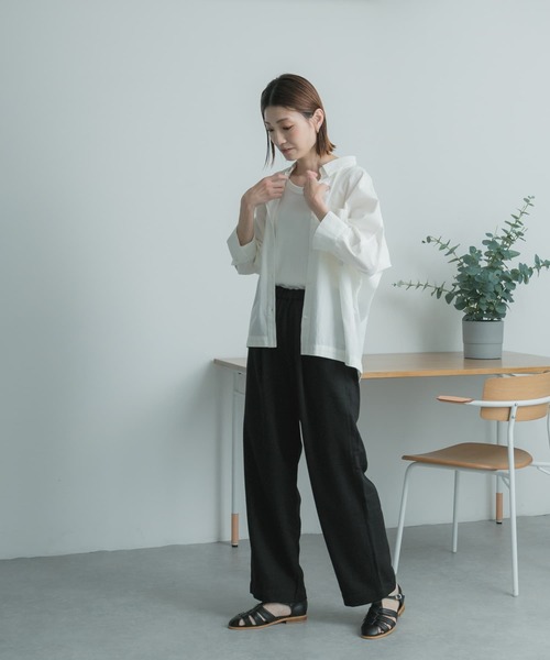 FORK&SPOON（フォークアンドスプーン）の「FORK&SPOON　7分袖ドルマンシャツ（シャツ/ブラウス・レディース・オフホワイト/グレー/ネイビー・1）」の14枚目の写真