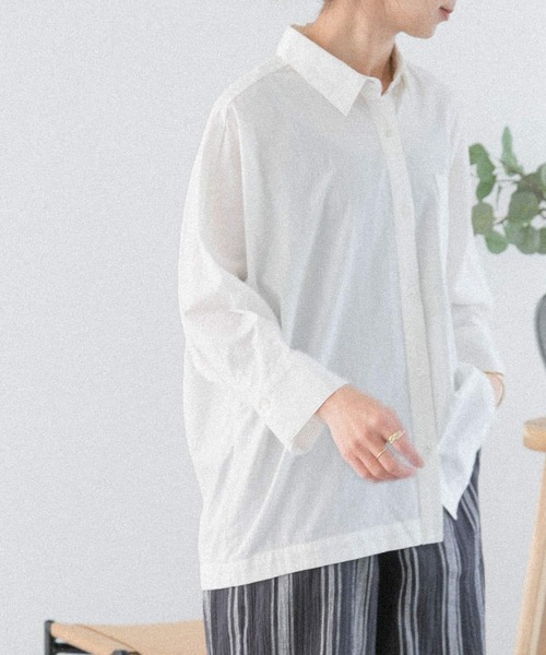 FORK&SPOON（フォークアンドスプーン）の「FORK&SPOON　7分袖ドルマンシャツ（シャツ/ブラウス・レディース・オフホワイト/グレー/ネイビー・1）」の20枚目の写真