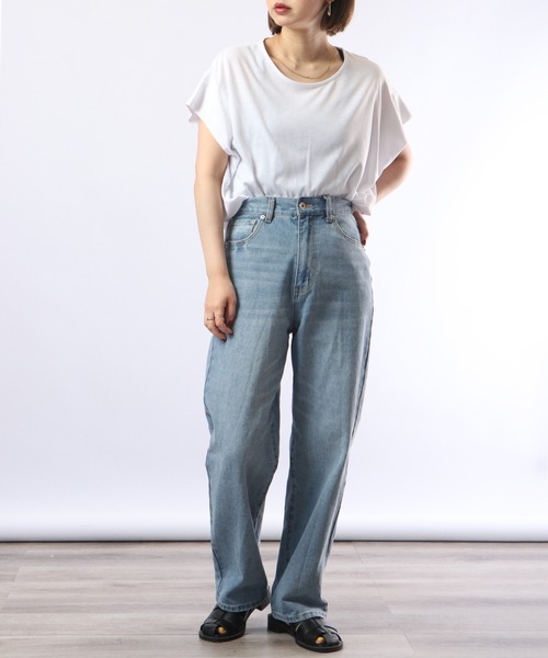 FUNALIVE(ファンアライブ)の「PAGE ONE TC天竺接触冷感すっきり見え 袖なしPO(Tシャツ/カットソー・レディース・レッド/グリーン系/グレイッシュベージュ/ブラック/オフホワイト・M-L)」の11枚目の写真
