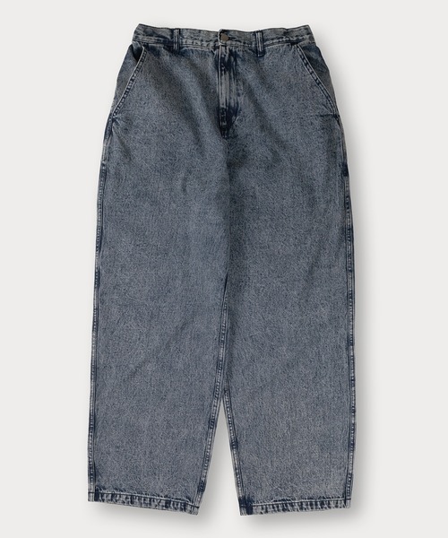 TIMELY WARNING(タイムリーワーニング)の「ヴィンテージライクワイドデニムパンツ/ワイドテーパード/ワイドシルエット/ウエストシャーリング(デニムパンツ・メンズ・ライトインディゴブルー/ケミカルウォッシュ/オフホワイト/グレー/ブラック・M/L)」の7枚目の写真