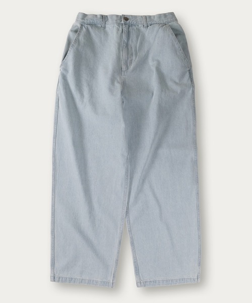 TIMELY WARNING(タイムリーワーニング)の「ヴィンテージライクワイドデニムパンツ/ワイドテーパード/ワイドシルエット/ウエストシャーリング(デニムパンツ・メンズ・ライトインディゴブルー/ケミカルウォッシュ/オフホワイト/グレー/ブラック・M/L)」の8枚目の写真