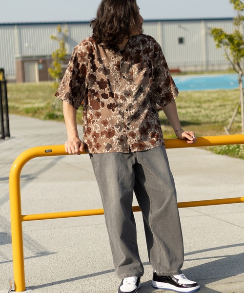 TIMELY WARNING(タイムリーワーニング)の「ヴィンテージライクワイドデニムパンツ/ワイドテーパード/ワイドシルエット/ウエストシャーリング(デニムパンツ・メンズ・ライトインディゴブルー/ケミカルウォッシュ/オフホワイト/グレー/ブラック・M/L)」の16枚目の写真