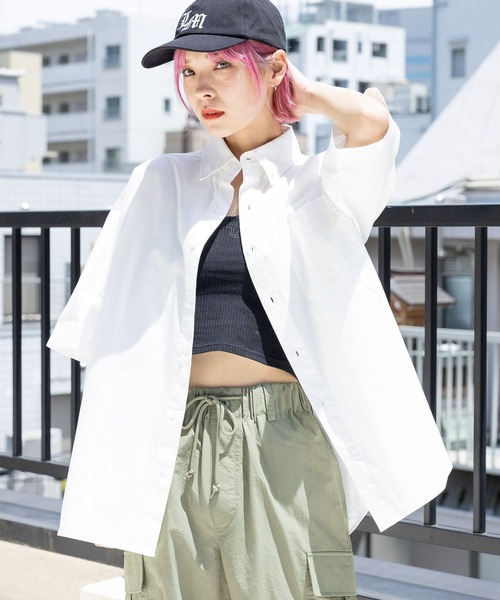 PBLIM（ページボーイリム）の「PBLIM/アソートコットンシャツ（シャツ/ブラウス・レディース・オフホワイト/ライトブルー/ネイビー・FREE）」の2枚目の写真