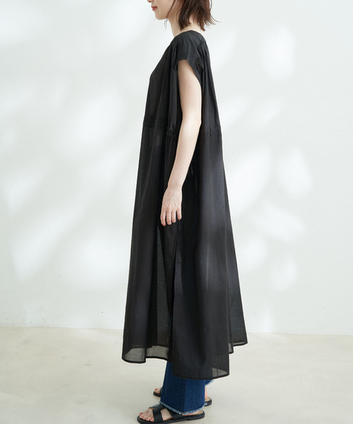 Jayro（ジャイロ）の「ボイルウエストドロストシャーリングワンピース（ワンピース・レディース・ブラック/ベージュ/パープル・M）」の11枚目の写真