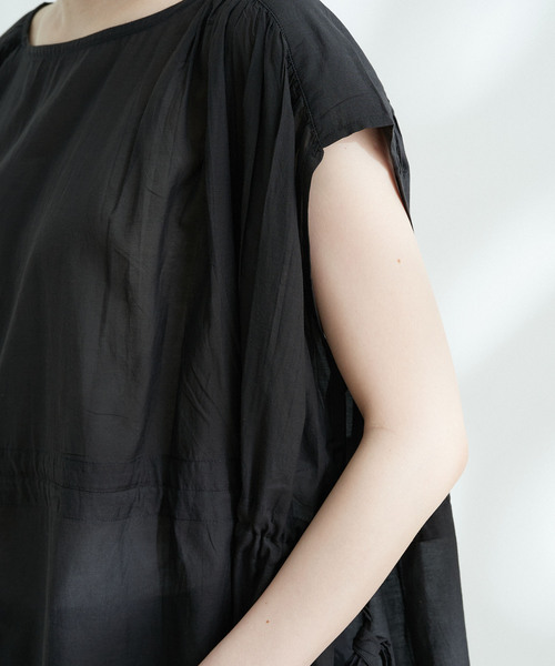 Jayro（ジャイロ）の「ボイルウエストドロストシャーリングワンピース（ワンピース・レディース・ブラック/ベージュ/パープル・M）」の14枚目の写真