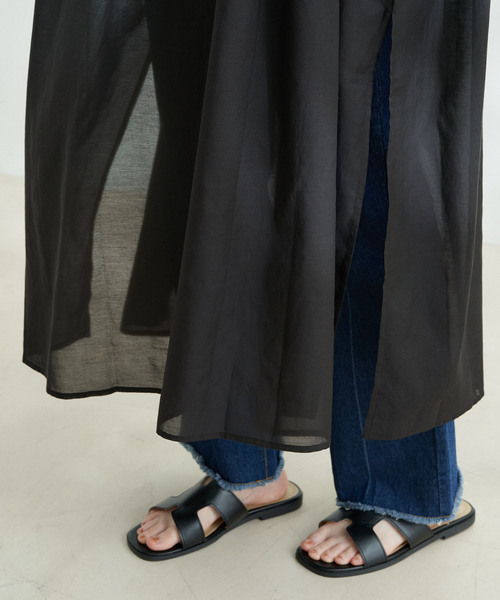 Jayro（ジャイロ）の「ボイルウエストドロストシャーリングワンピース（ワンピース・レディース・ブラック/ベージュ/パープル・M）」の16枚目の写真