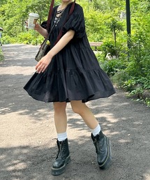 Alley by w closet | 【前後2WAY/Alley】レースアップミニティアードワンピース(チュニック)