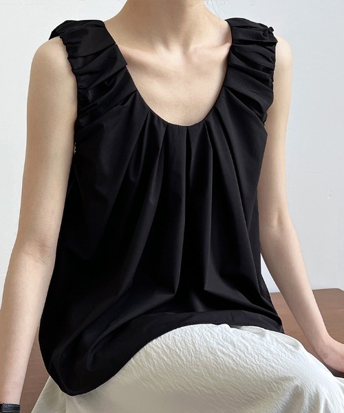 deux amour（ドゥーザムール）の「タックギャザータンクトップ（タンク