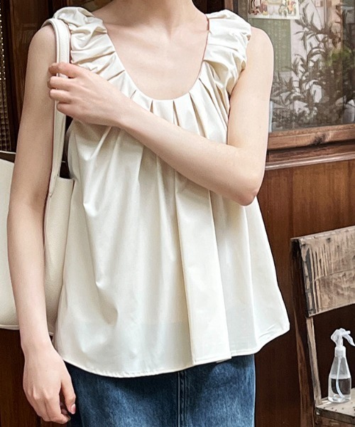 deux amour（ドゥーザムール）の「タックギャザータンクトップ（タンク