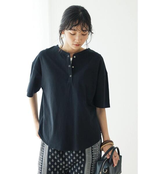 CRAFT STANDARD BOUTIQUE(クラフトスタンダードブティック)の「2WAYラウンドTee(Tシャツ/カットソー・レディース・ブルーグリーン/ブラック/ブラウン/ホワイト・FREE)」の17枚目の写真