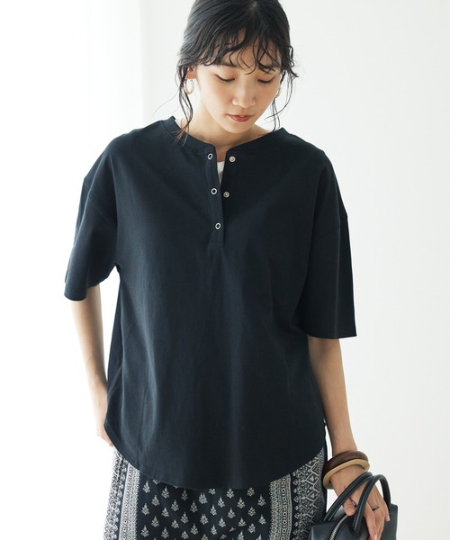 CRAFT STANDARD BOUTIQUE(クラフトスタンダードブティック)の「2WAYラウンドTee(Tシャツ/カットソー・レディース・ブルーグリーン/ブラック/ブラウン/ホワイト・FREE)」の2枚目の写真