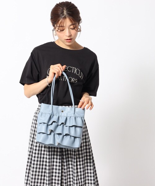 SHOO・LA・RUE（シューラルー）の「◆フリルトートバッグ（トートバッグ・レディース・オフホワイト/シルバー/ブルー・00）」の21枚目の写真