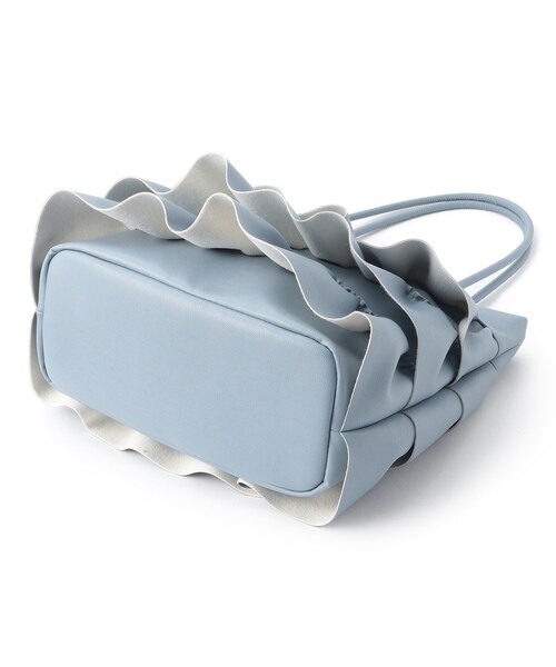 SHOO・LA・RUE（シューラルー）の「◆フリルトートバッグ（トートバッグ・レディース・オフホワイト/シルバー/ブルー・00）」の6枚目の写真